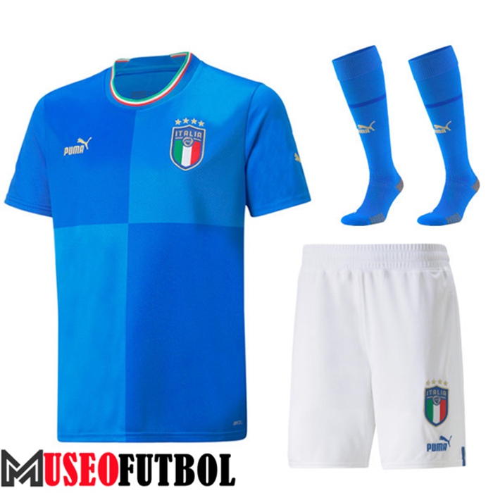 Camiseta Italia Primera (Cortos + Calcetines) Copa Del Mundo 2022