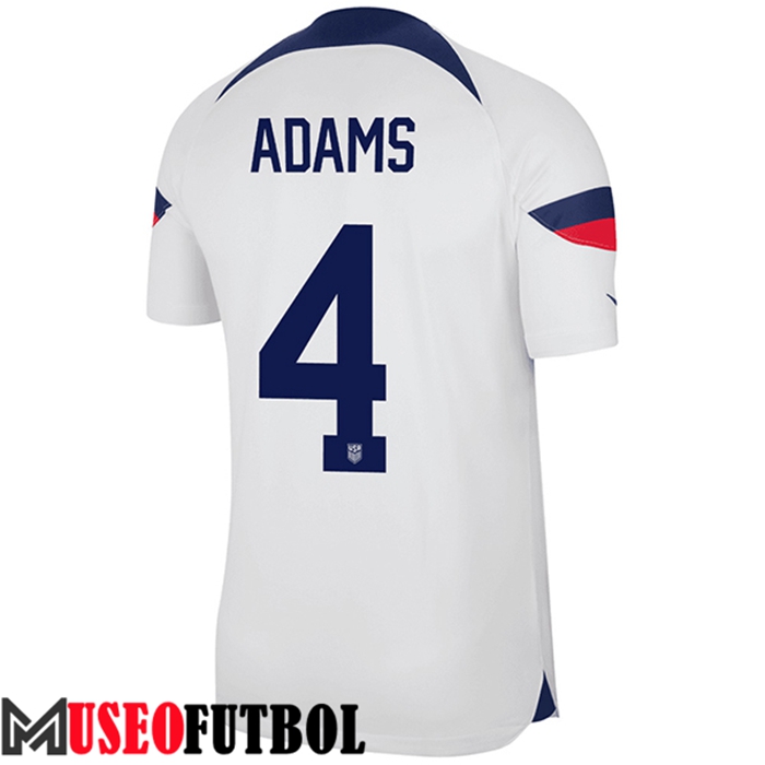 Camiseta Estados Unidos (ADAMS #4) Copa Del Mundo 2022 Primera