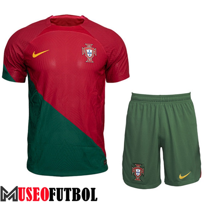 Camiseta Portugal Ninos Primera Copa Del Mundo 2022