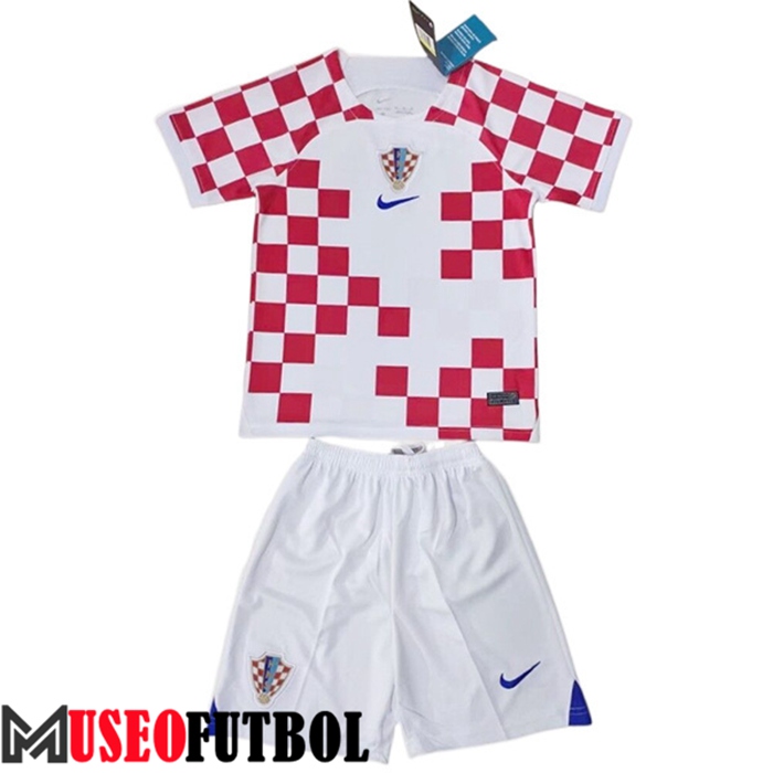 Camiseta Croacia Ninos Primera Copa Del Mundo 2022