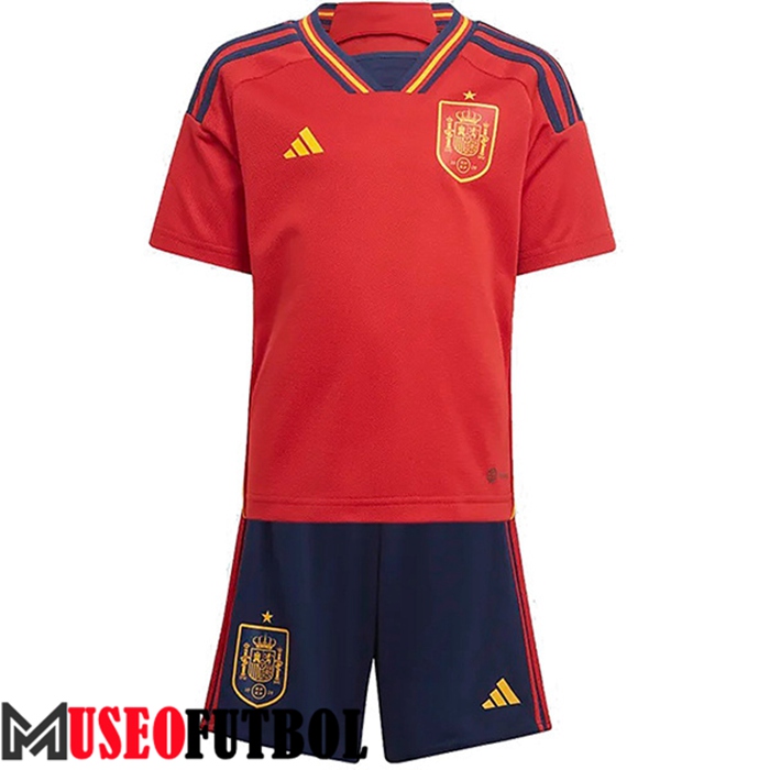 Camiseta España Ninos Primera Copa Del Mundo 2022