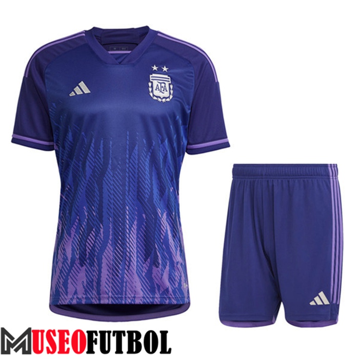 Camiseta Argentina Ninos Segunda Copa Del Mundo 2022