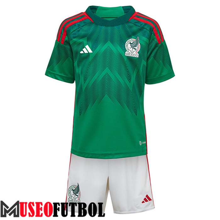 Camiseta Mexico Ninos Primera Copa Del Mundo 2022