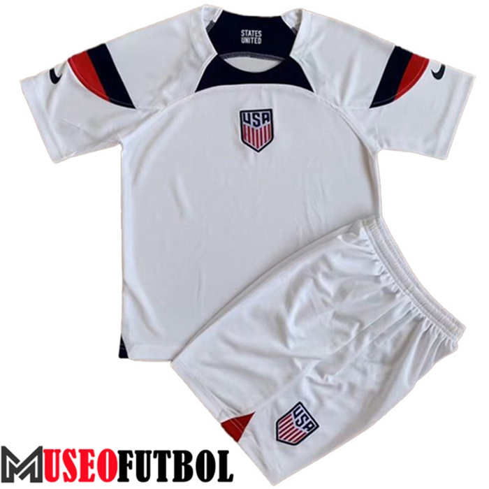 Camiseta Estados Unidos Ninos Primera Copa Del Mundo 2022