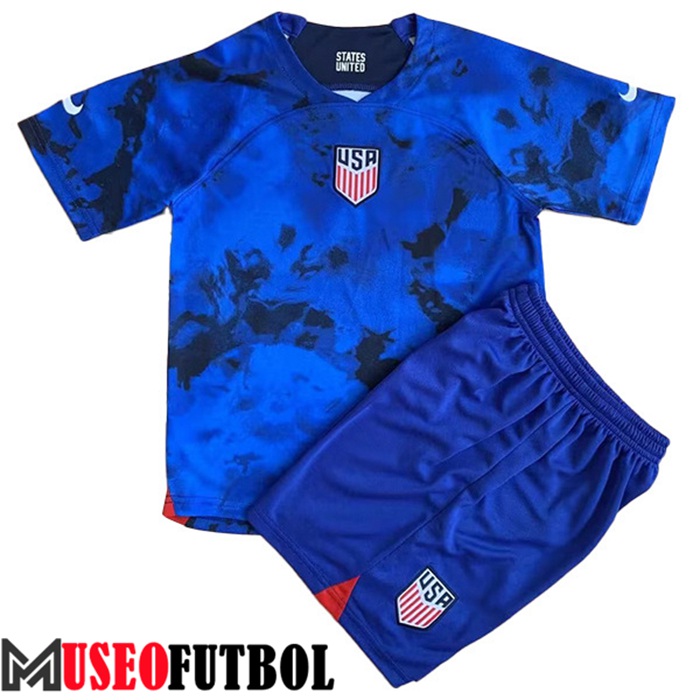 Camiseta Estados Unidos Ninos Segunda Copa Del Mundo 2022