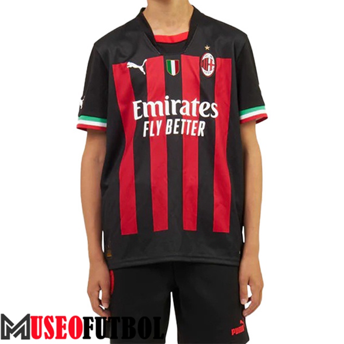 Camiseta AC Milan Ninos Primera 2022/2023