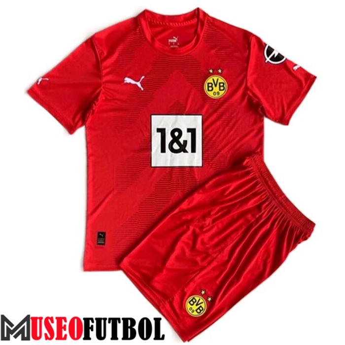 Camiseta Dortmund Ninos Portero Rojo 2022/2023