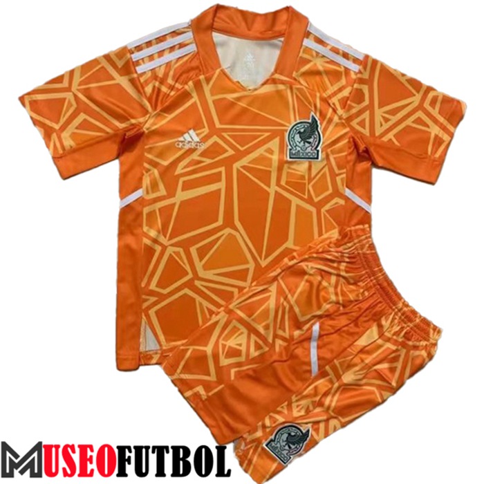 Camiseta México Ninos Portero Naranja 2022/2023