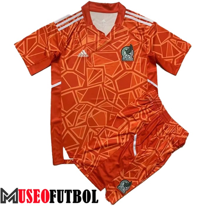 Camiseta México Ninos Portero Rojo 2022/2023