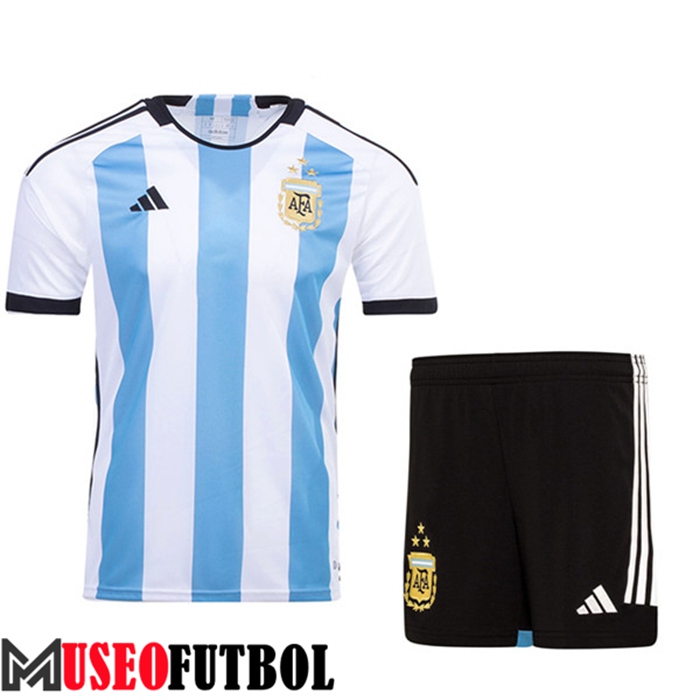 Camiseta Argentina 3 Stars Ninos Primera 2022/2023