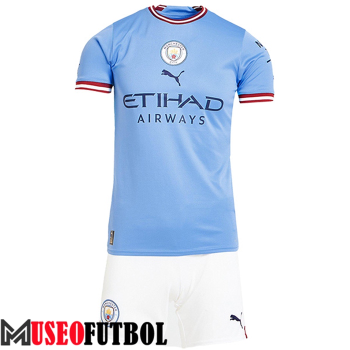 Camiseta Manchester City Ninos Primera 2022/2023