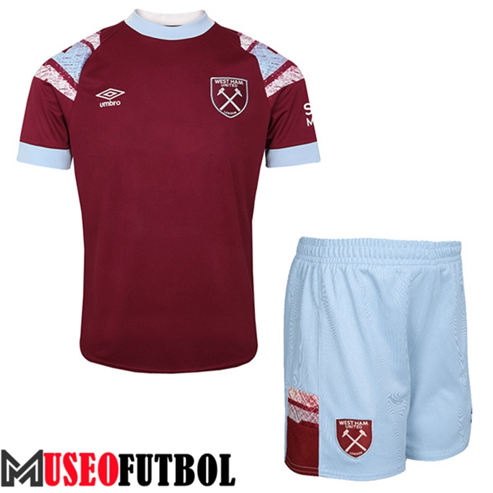 Camiseta West Ham Ninos Primera 2022/2023