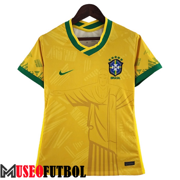 Camiseta Brasil Mujer Classic Amarillo 2022/2023