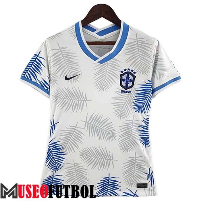 Camiseta Brasil Mujer Classic Blanco 2022/2023