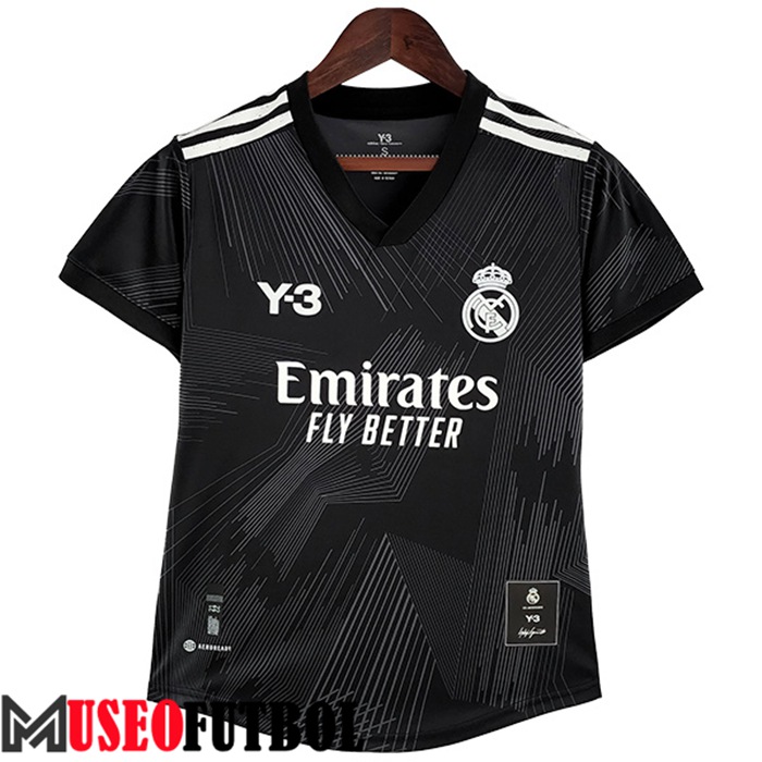 Camiseta Real Madrid Mujer Y3 Negro 2022/2023